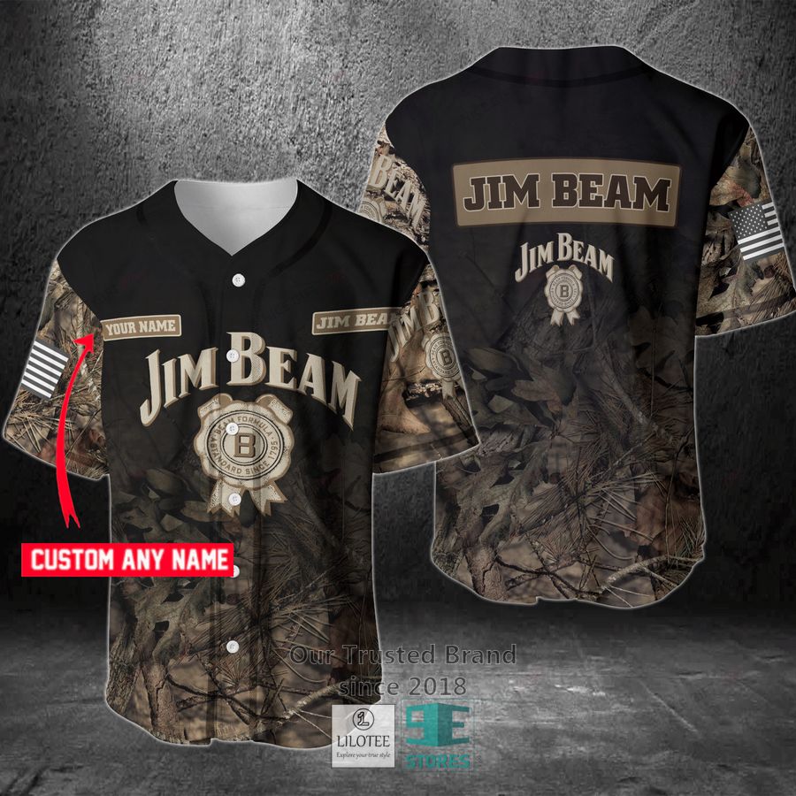Jim Beam Your Name Hunting Baseball Jersey Unisex T-shirt, Sweatshirt, Hoodie, Long Sleeve Tee - T-Shirt, Sweatshirt, Hoodie