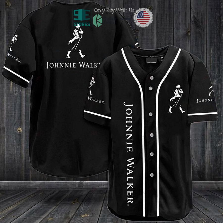 BEST Johnnie Walker logo black Baseball Jersey Unisex T-shirt, Sweatshirt, Hoodie, Long Sleeve Tee - T-Shirt, Sweatshirt, Hoodie