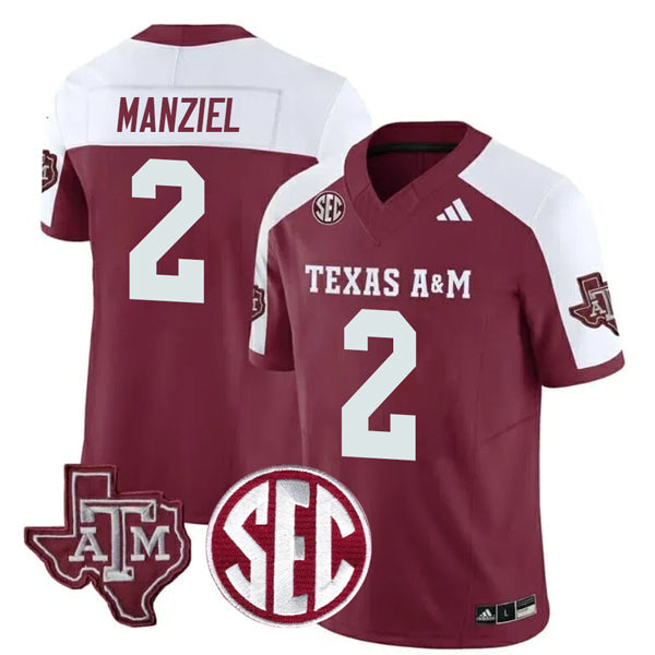 Johnny Manziel Texas A&M Aggies Football Alternate Jersey Maroon football jersey product view 1