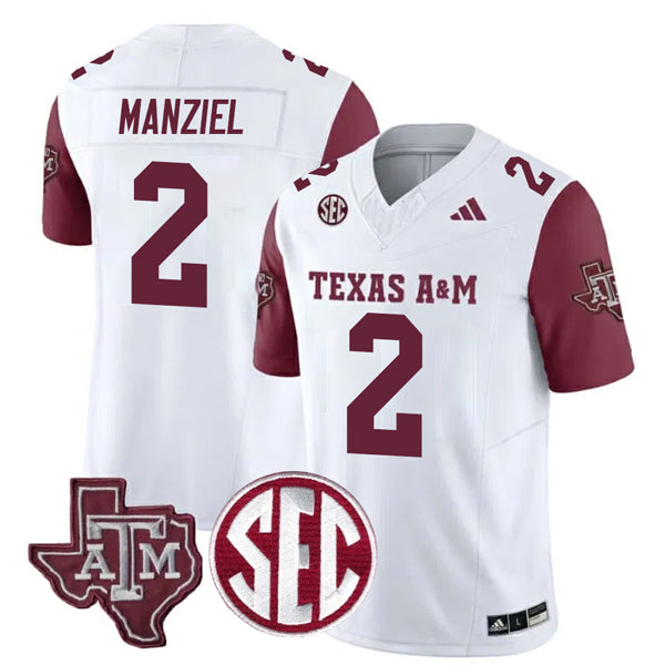 Johnny Manziel Texas A&M Aggies Football Alternate Jersey White football jersey product view 1