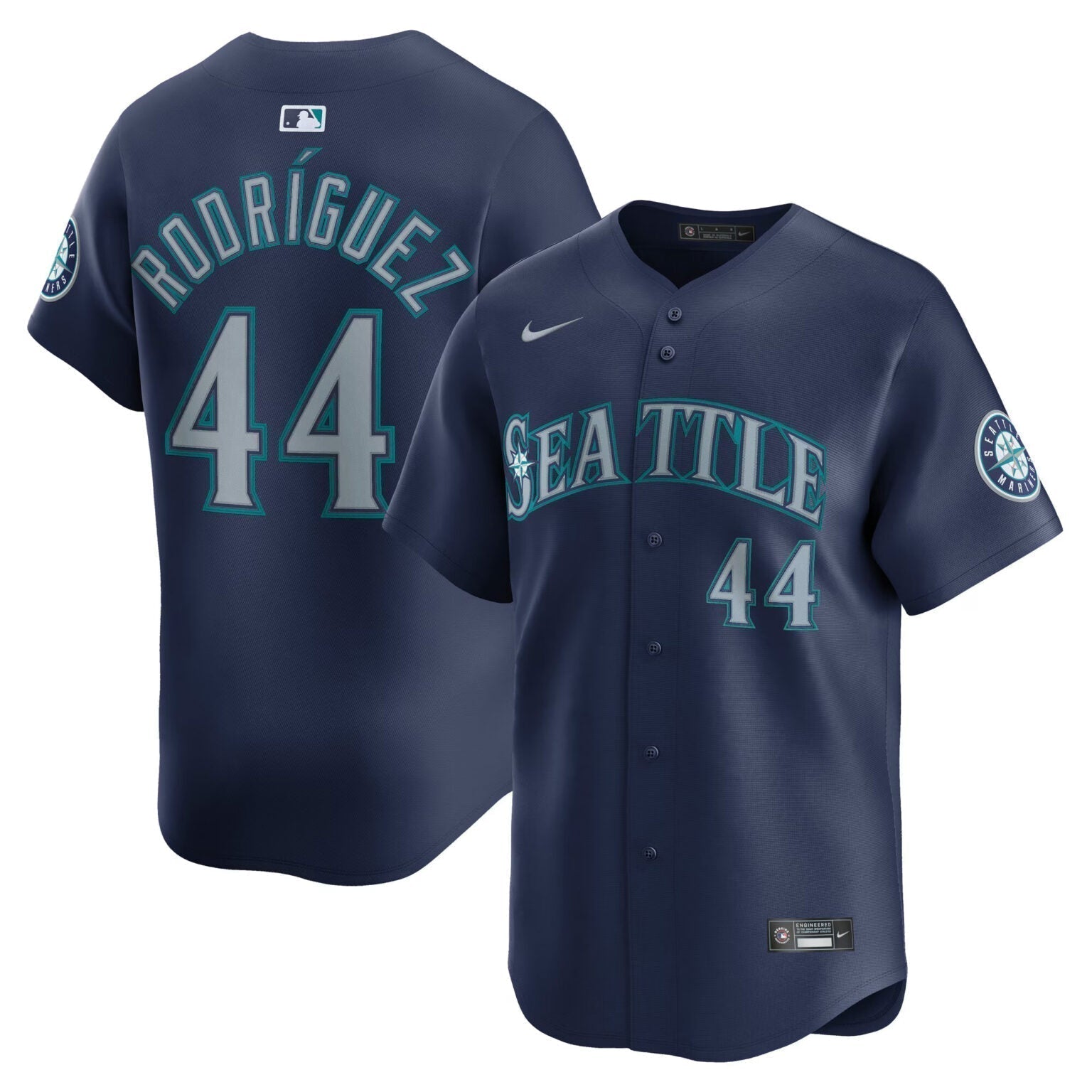 Julio Rodriguez Seattle Mariners Road Limited Jersey Navy baseball jersey product view 1