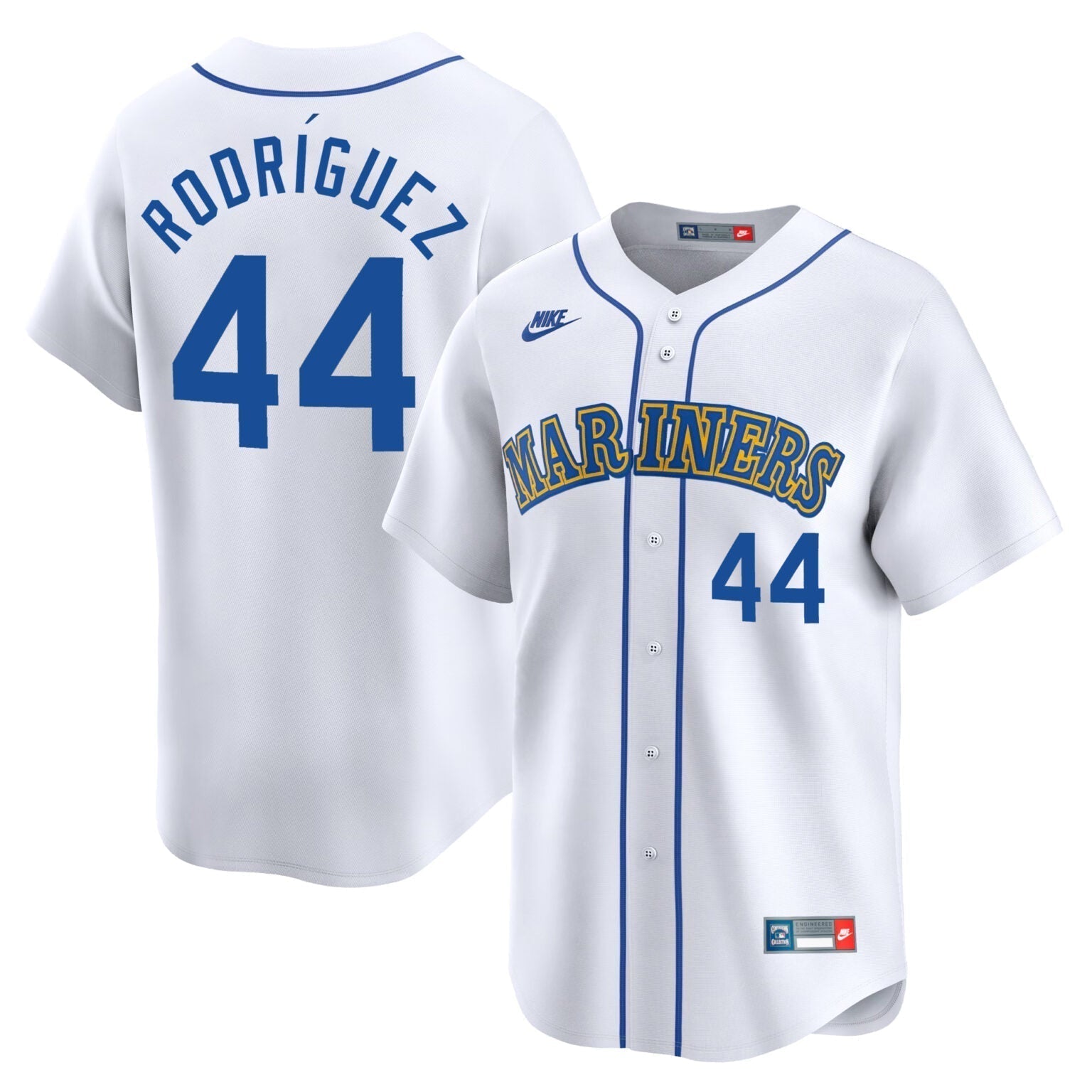 Julio Rodriguez Seattle Mariners Cooperstown Collection Jersey White baseball jersey product view 1