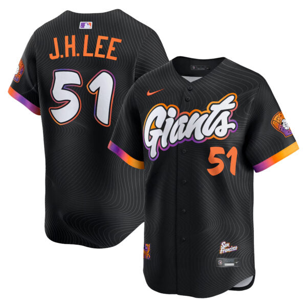 Jung Hoo Lee San Francisco Giants 2025 City Connect Limited Jersey - Anthracite baseball jersey product view 1