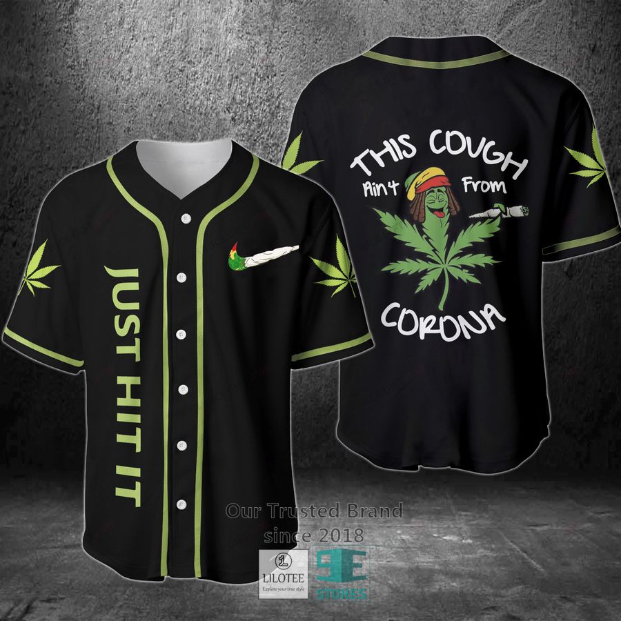 Just Hit It This cough ain't from corona Baseball Jersey Unisex T-shirt, Sweatshirt, Hoodie, Long Sleeve Tee - T-Shirt, Sweatshirt, Hoodie