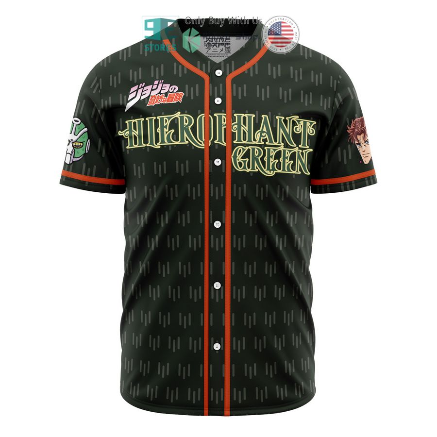 BEST Kakyoin Hierophant Green Jojo's Bizarre Adventure Baseball Jersey Unisex T-shirt, Sweatshirt, Hoodie, Long Sleeve Tee - T-Shirt, Sweatshirt, Hoodie
