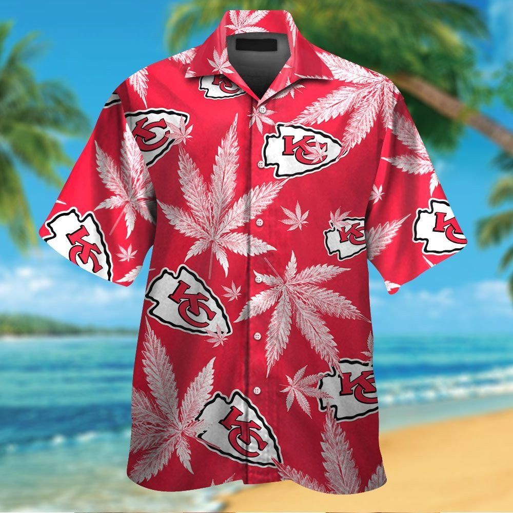 Kansas City Chiefs Short Sleeve Button Up Tropical Hawaiian Shirt VER015 Unisex T-shirt, Sweatshirt, Hoodie, Long Sleeve Tee - T-Shirt, Sweatshirt, Hoodie