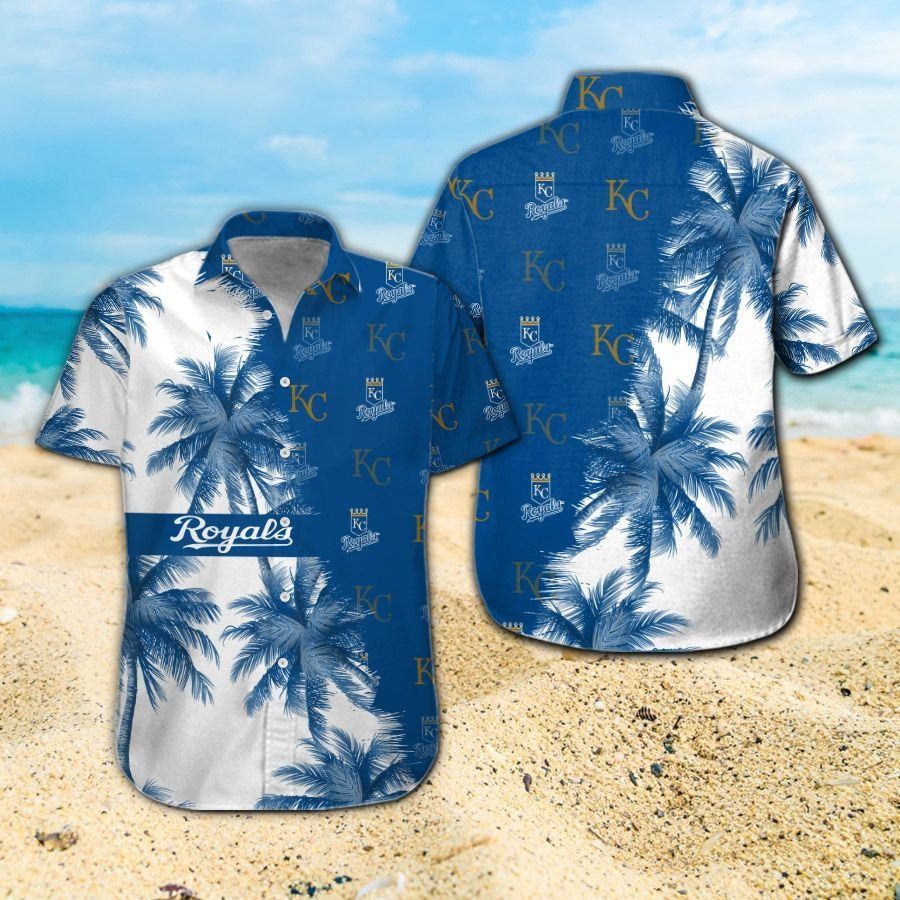 Kansas City Royals Short Sleeve Button Up Tropical Hawaiian Shirt VER04 Unisex T-shirt, Sweatshirt, Hoodie, Long Sleeve Tee - T-Shirt, Sweatshirt, Hoodie