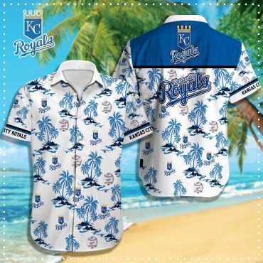 Kansas City Royals Tropical Paradise Hawaiian Shirt Unisex T-shirt, Sweatshirt, Hoodie, Long Sleeve Tee - T-Shirt, Sweatshirt, Hoodie
