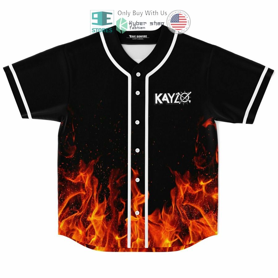 BEST Kayzo Burn It Down 24 Fire black Baseball Jersey Unisex T-shirt, Sweatshirt, Hoodie, Long Sleeve Tee - T-Shirt, Sweatshirt, Hoodie