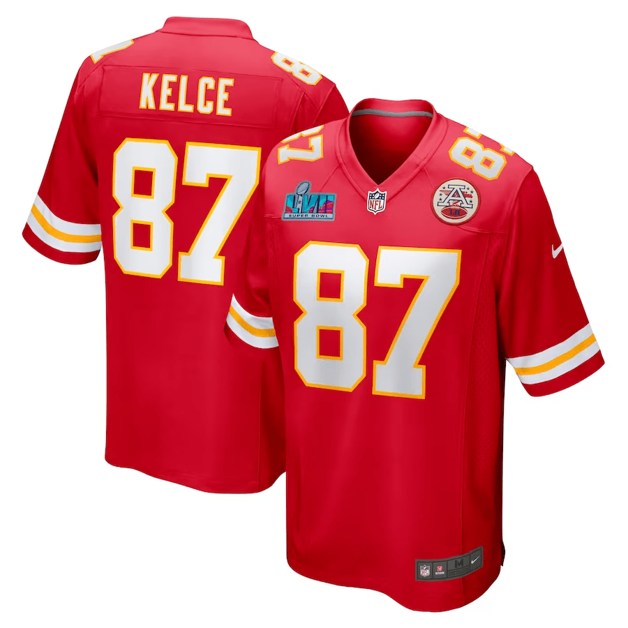 Travis Kelce Kansas City Chiefs Super Bowl Jersey football jersey product view 1