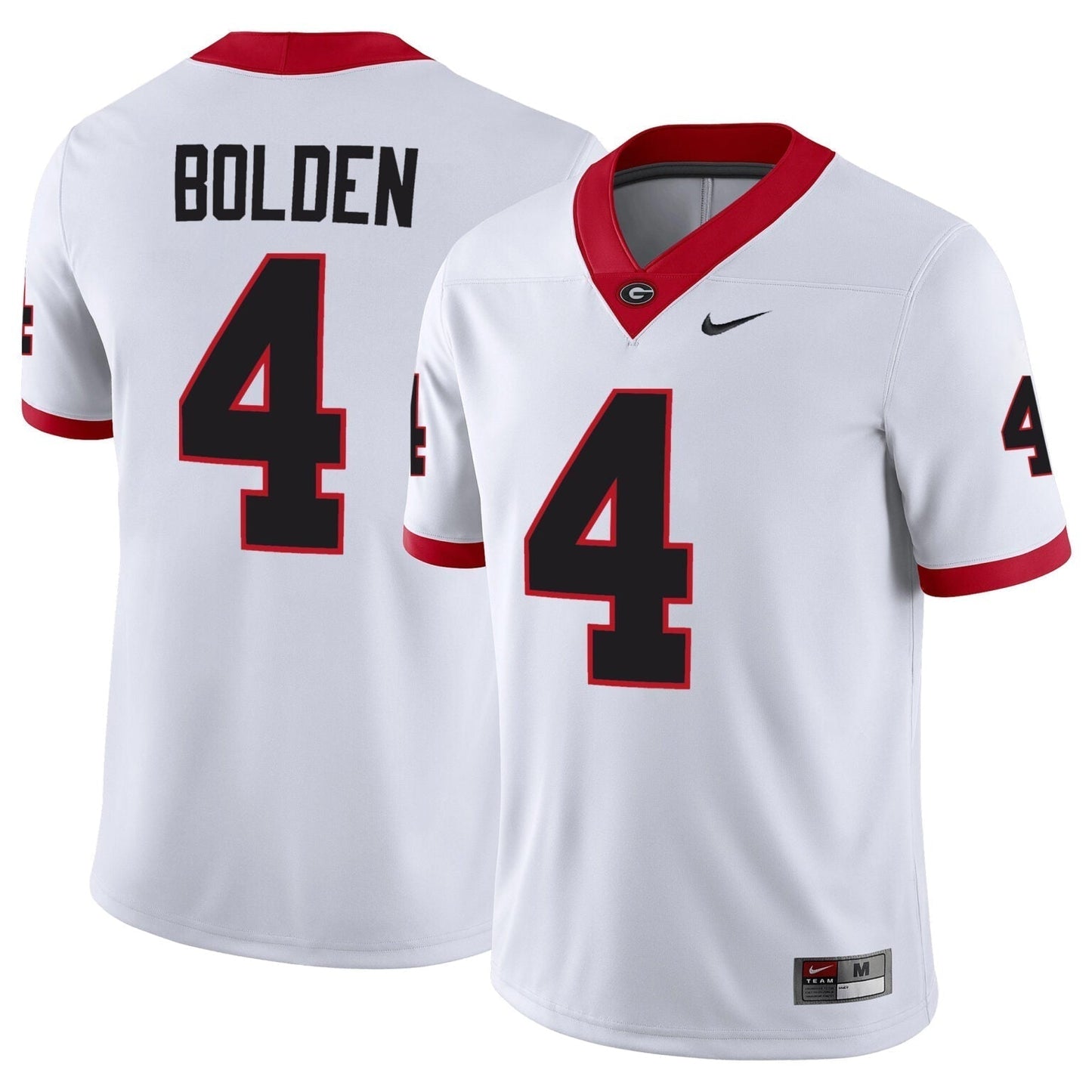 KJ Bolden Georgia Bulldogs Away Jersey - White sports jersey product view 1