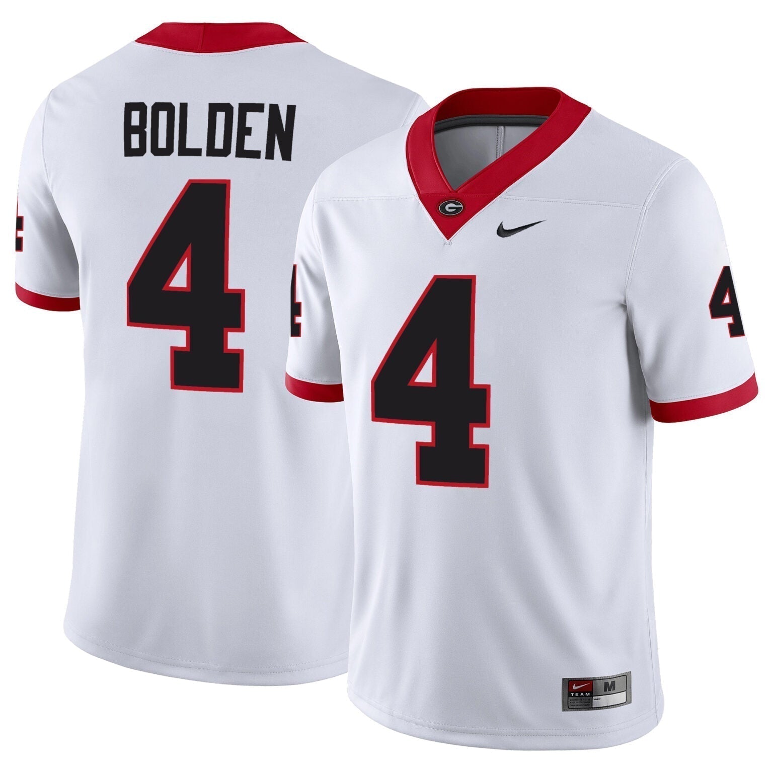 KJ Bolden Georgia Bulldogs Away Jersey - White sports jersey product view 1