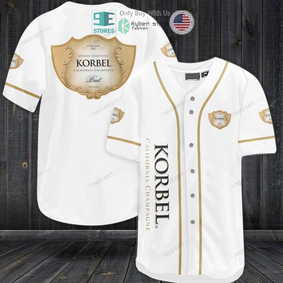 BEST Korbel Champagne Cellars logo white Baseball Jersey Unisex T-shirt, Sweatshirt, Hoodie, Long Sleeve Tee - T-Shirt, Sweatshirt, Hoodie