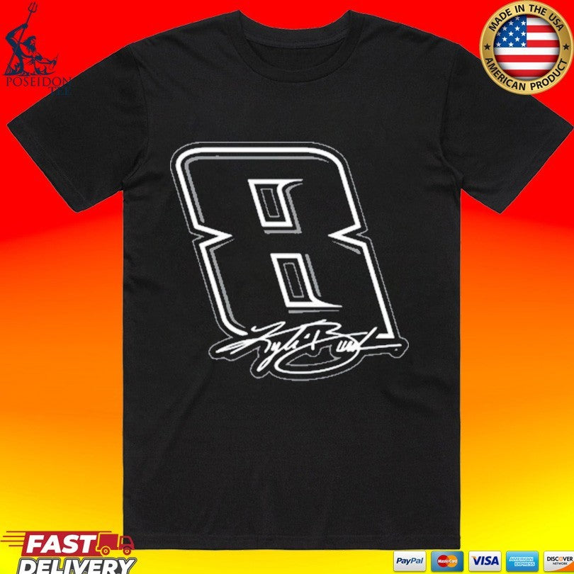 Kyle Busch Black No 8 T-shirt Unisex T-shirt, Sweatshirt, Hoodie, Long Sleeve Tee - T-Shirt, Sweatshirt, Hoodie