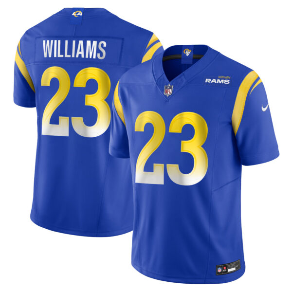 Kyren Williams Los Angeles Rams Home Jersey Royal football jersey product view 1