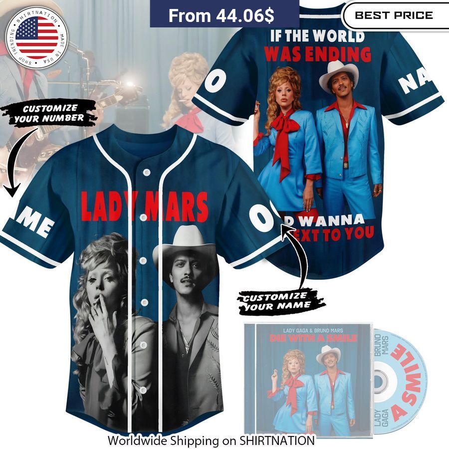 Lady Mars If The World Was Ending I'd Wanna Be Next To You Baseball Jersey Unisex T-shirt, Sweatshirt, Hoodie, Long Sleeve Tee - T-Shirt, Sweatshirt, Hoodie