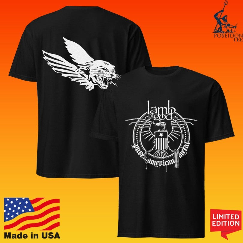 Lamb Of God Pure American Metal T-shirt Unisex T-shirt, Sweatshirt, Hoodie, Long Sleeve Tee - T-Shirt, Sweatshirt, Hoodie