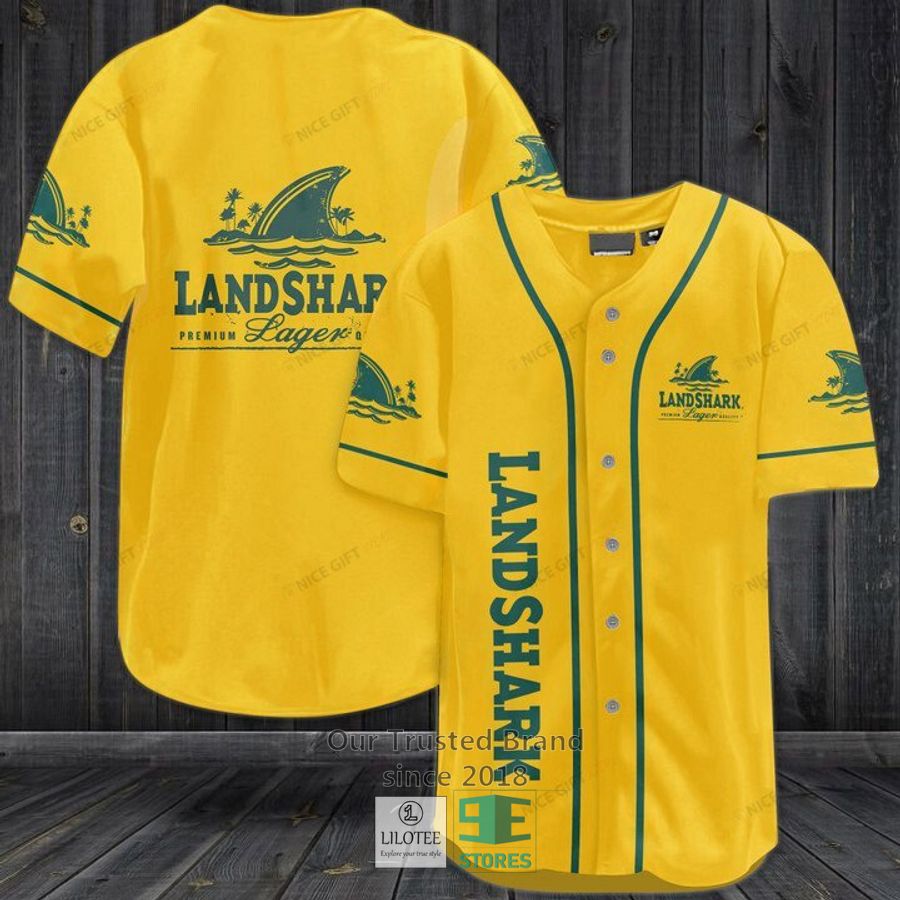 Landshark Lager Baseball Jersey Unisex T-shirt, Sweatshirt, Hoodie, Long Sleeve Tee - T-Shirt, Sweatshirt, Hoodie
