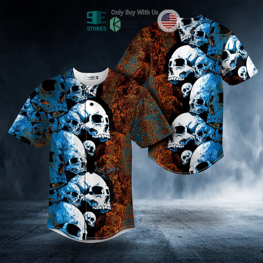 BEST Lava Pile Of Skull Baseball Jersey Unisex T-shirt, Sweatshirt, Hoodie, Long Sleeve Tee - T-Shirt, Sweatshirt, Hoodie