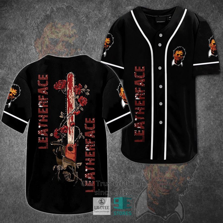 Leatherface Horror Movie Baseball Jersey Unisex T-shirt, Sweatshirt, Hoodie, Long Sleeve Tee - T-Shirt, Sweatshirt, Hoodie