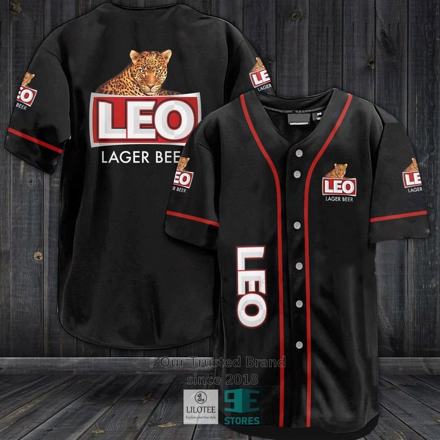 Leo Lager Beer Baseball Jersey Unisex T-shirt, Sweatshirt, Hoodie, Long Sleeve Tee - T-Shirt, Sweatshirt, Hoodie