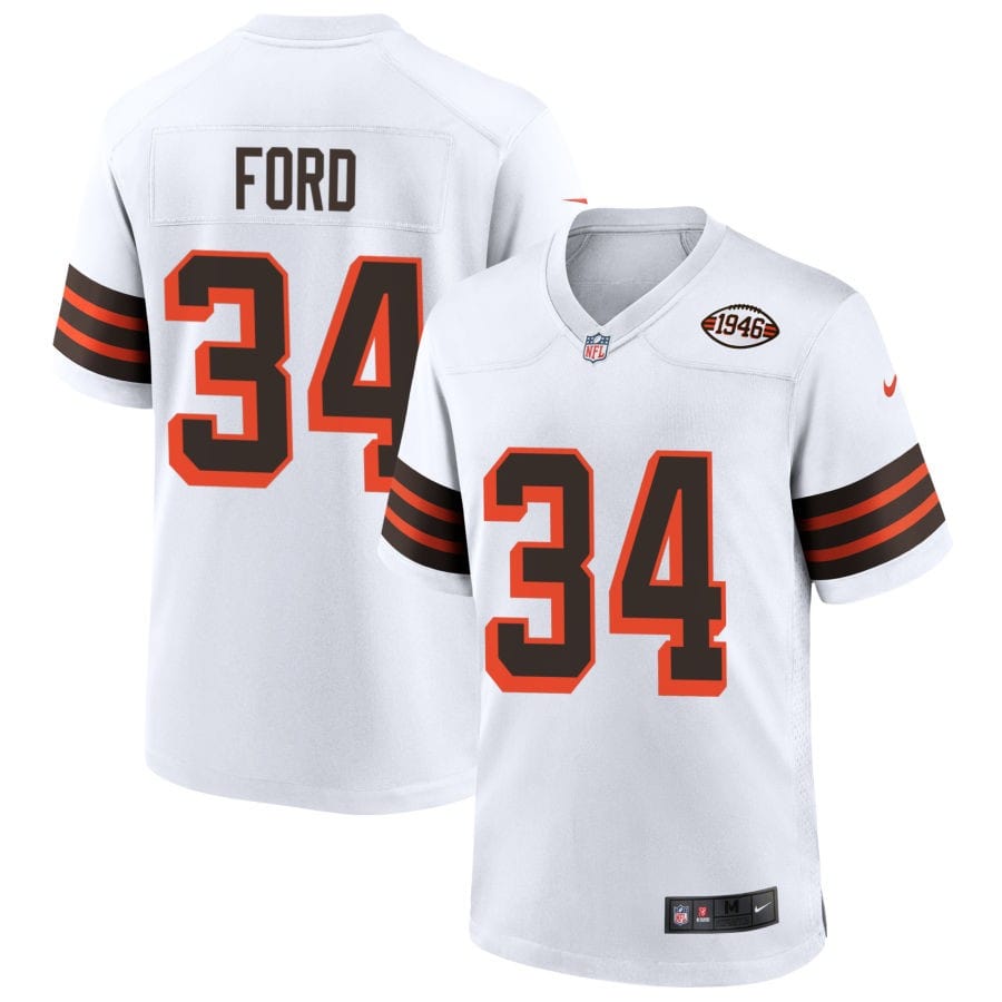 Jerome Ford Cleveland Browns Jersey football jersey product view 1