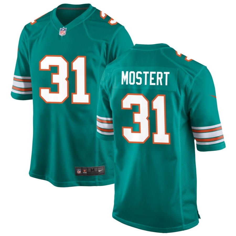 Raheem Mostert Miami Dolphins Jersey football jersey product view 1