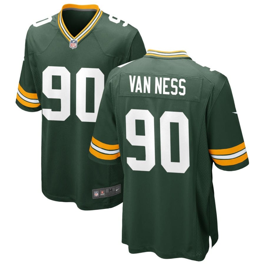 Lukas Van Ness Green Bay Packers Jersey football jersey product view 1