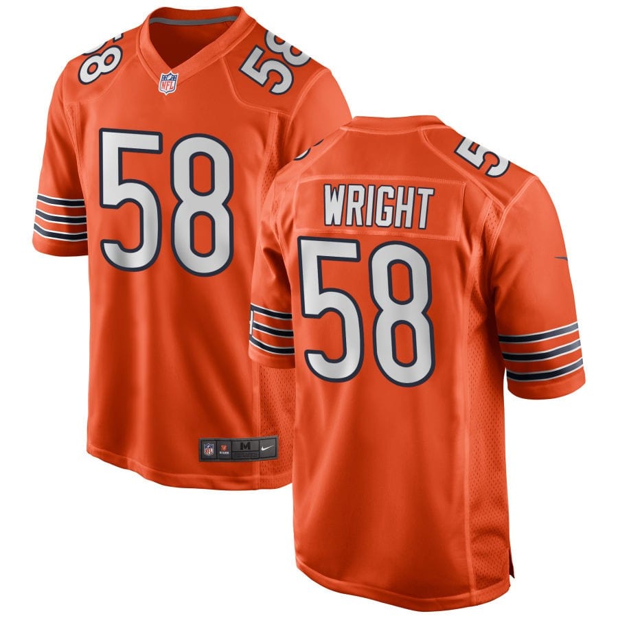 Darnell Wright Chicago Bears Jersey football jersey product view 1