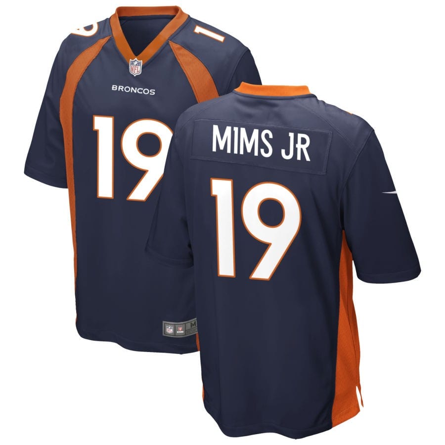 Marvin Mims Jr Denver Broncos Jersey football jersey product view 1