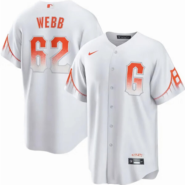 Logan Webb San Francisco Giants City Connect Limited Jersey - White baseball jersey product view 1