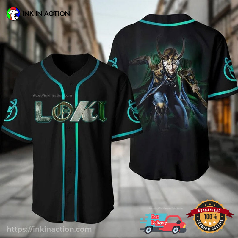 Loki God Of Mischief MCU Baseball Jersey Unisex T-shirt, Sweatshirt, Hoodie, Long Sleeve Tee - T-Shirt, Sweatshirt, Hoodie