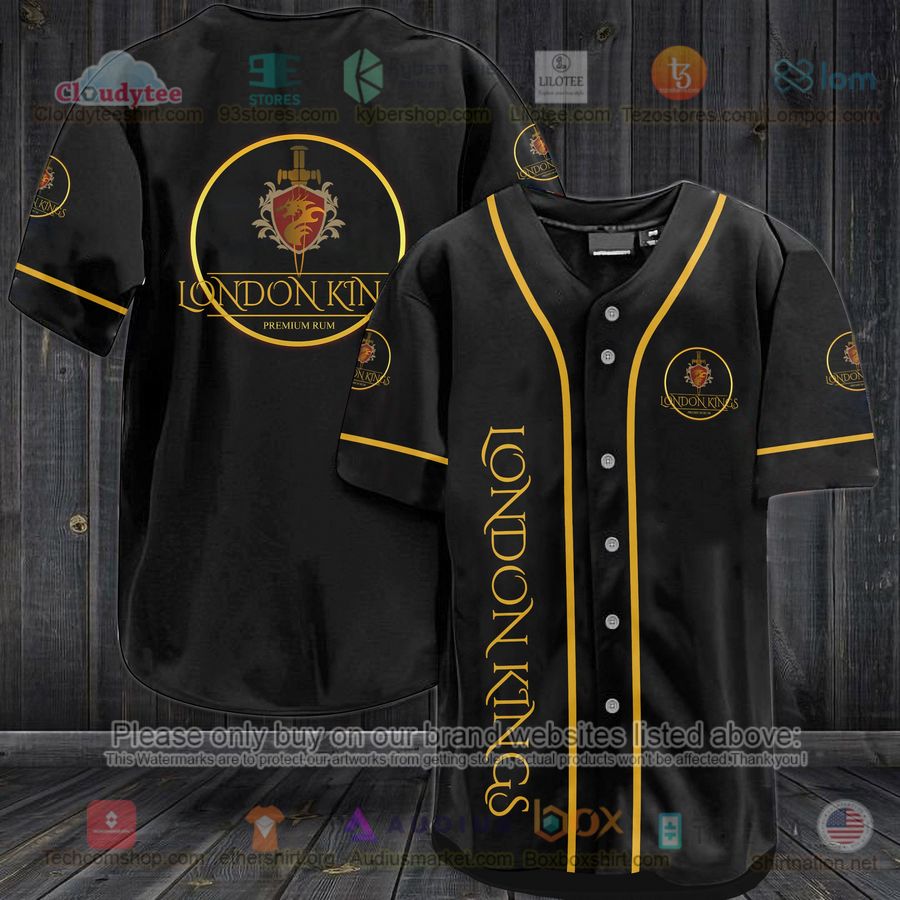 HOT London KIngs Black Baseball Jersey Shirt Unisex T-shirt, Sweatshirt, Hoodie, Long Sleeve Tee - T-Shirt, Sweatshirt, Hoodie