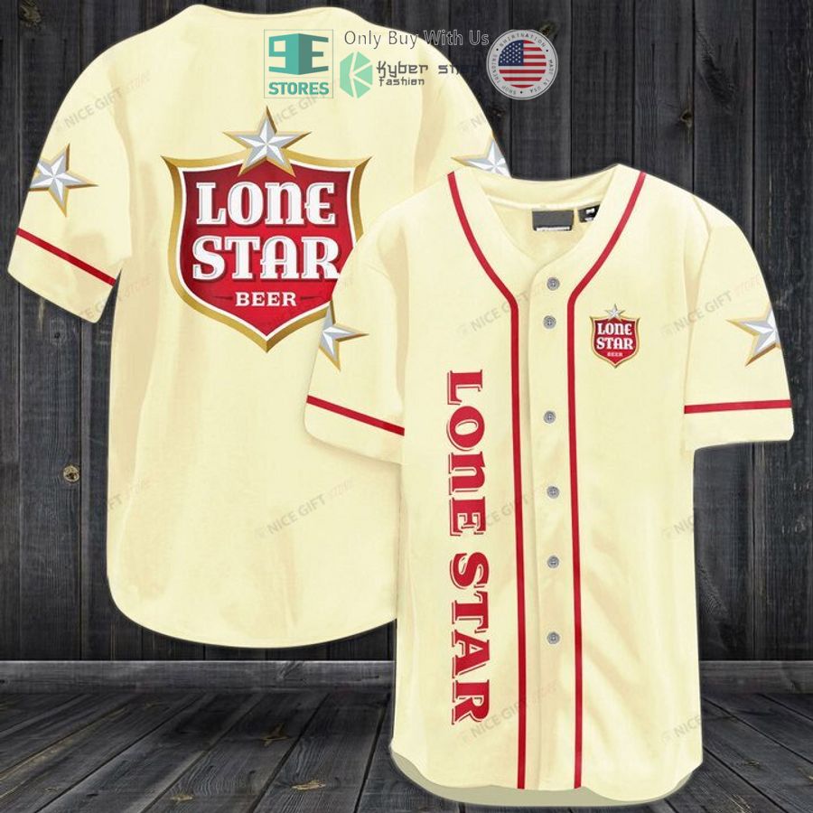 BEST Lone Star Beer logo Baseball Jersey Unisex T-shirt, Sweatshirt, Hoodie, Long Sleeve Tee - T-Shirt, Sweatshirt, Hoodie