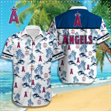 Los Angeles Angels Palm Paradise Hawaiian Shirt Unisex T-shirt, Sweatshirt, Hoodie, Long Sleeve Tee - T-Shirt, Sweatshirt, Hoodie
