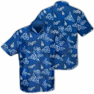 Los Angeles Dodgers Island Leaves Hawaiian Shirt Unisex T-shirt, Sweatshirt, Hoodie, Long Sleeve Tee - T-Shirt, Sweatshirt, Hoodie