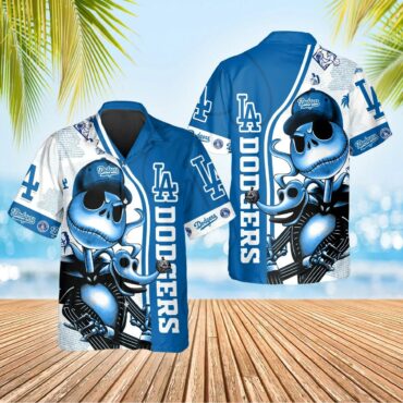 Los Angeles Dodgers Skeleton Swag Hawaiian Shirt Unisex T-shirt, Sweatshirt, Hoodie, Long Sleeve Tee - T-Shirt, Sweatshirt, Hoodie