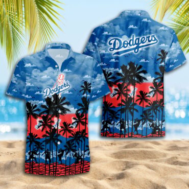 Los Angeles Dodgers Sunset Palm Hawaiian Shirt Unisex T-shirt, Sweatshirt, Hoodie, Long Sleeve Tee - T-Shirt, Sweatshirt, Hoodie