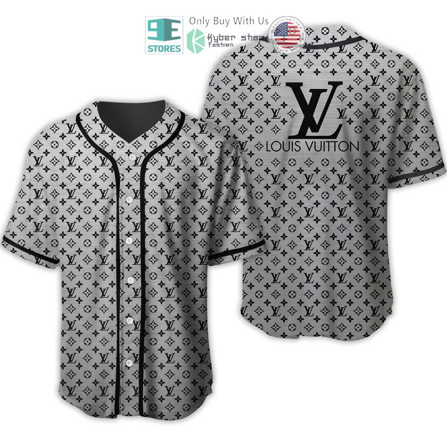 BEST Louis Vuittion Luxury Brand grey pattern Baseball Jersey Unisex T-shirt, Sweatshirt, Hoodie, Long Sleeve Tee - T-Shirt, Sweatshirt, Hoodie