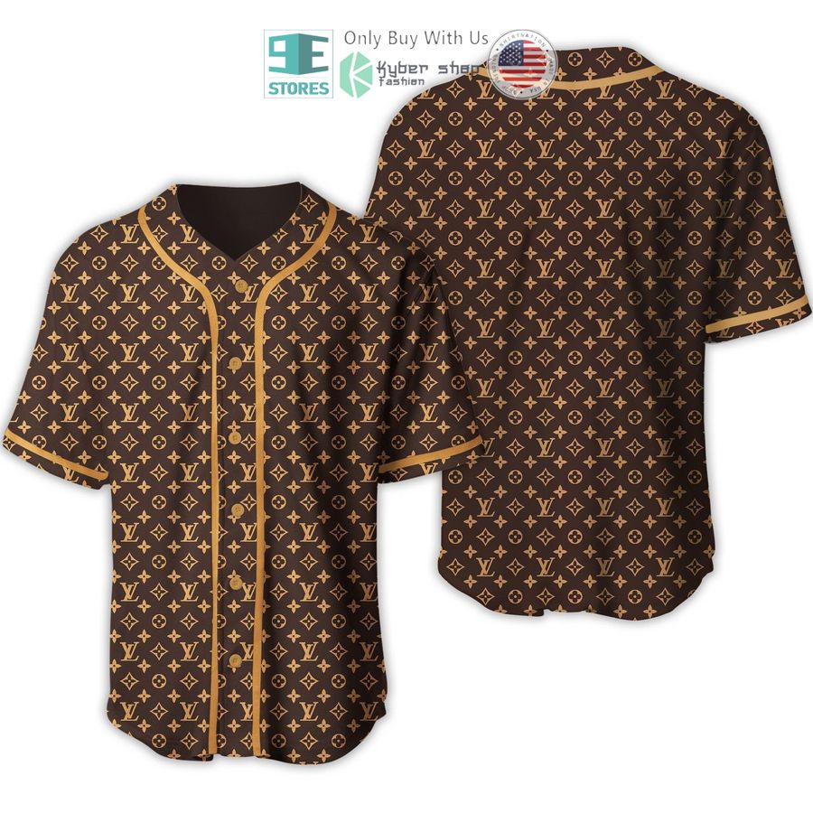 BEST Louis Vuittion Luxury Brand LV brown Baseball Jersey Unisex T-shirt, Sweatshirt, Hoodie, Long Sleeve Tee - T-Shirt, Sweatshirt, Hoodie