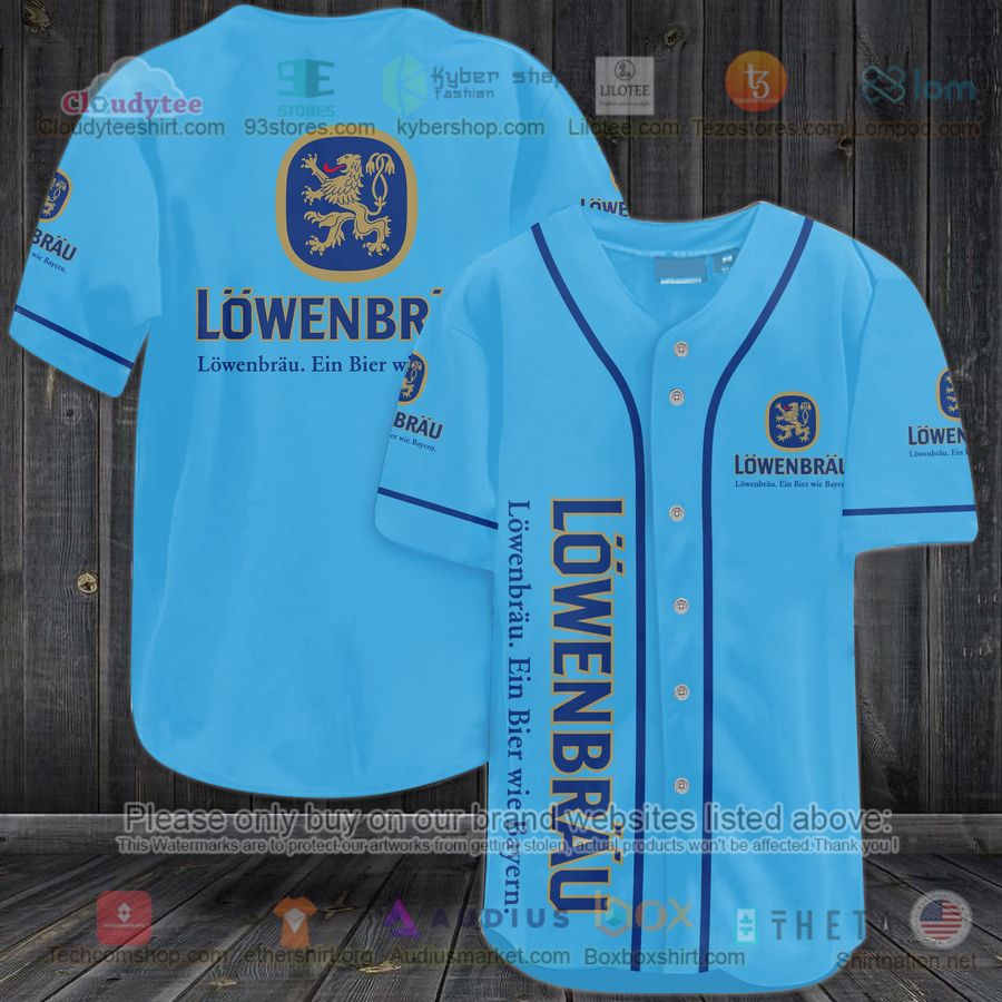 HOT Lowenbrau Brewery logo blue Baseball Jersey Shirt Unisex T-shirt, Sweatshirt, Hoodie, Long Sleeve Tee - T-Shirt, Sweatshirt, Hoodie