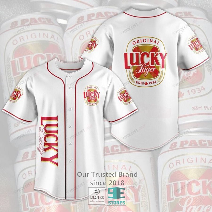 Lucky Lager Baseball Jersey Unisex T-shirt, Sweatshirt, Hoodie, Long Sleeve Tee - T-Shirt, Sweatshirt, Hoodie