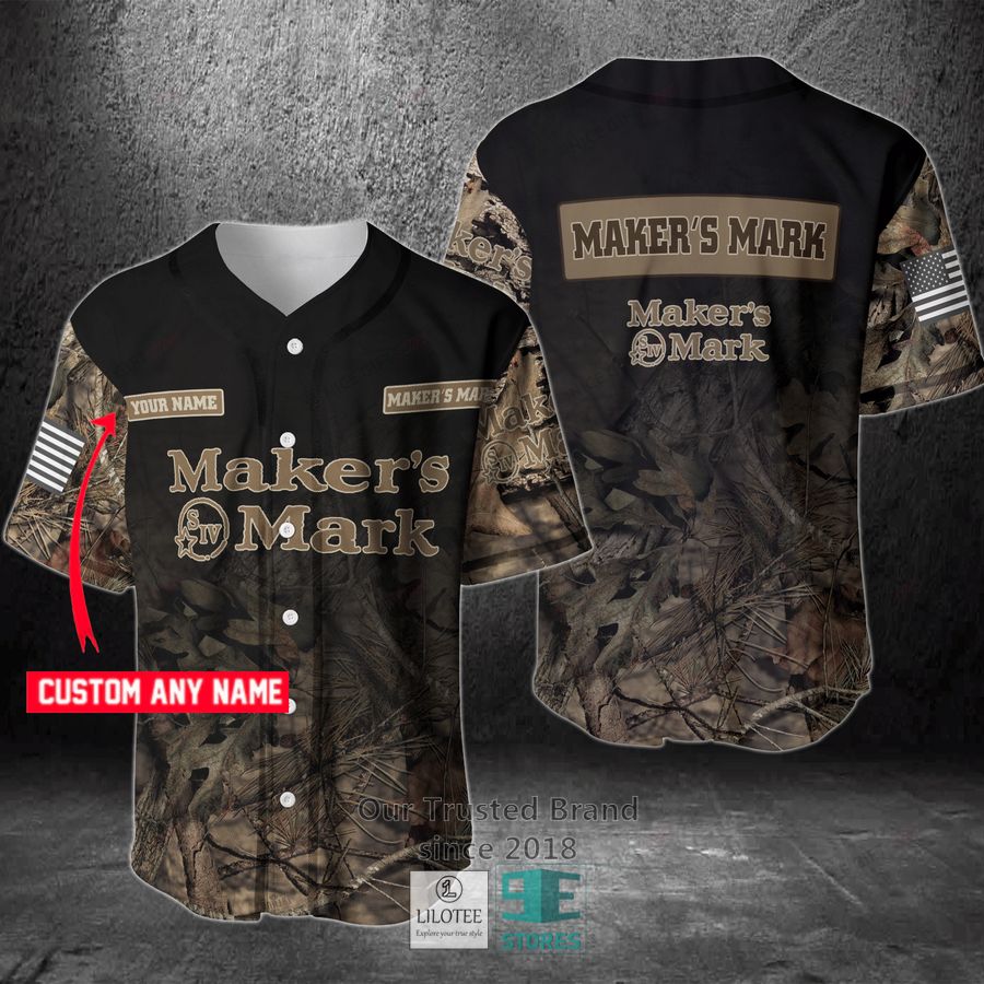 Maker S Mark Your Name Hunting Baseball Jersey Unisex T-shirt, Sweatshirt, Hoodie, Long Sleeve Tee - T-Shirt, Sweatshirt, Hoodie