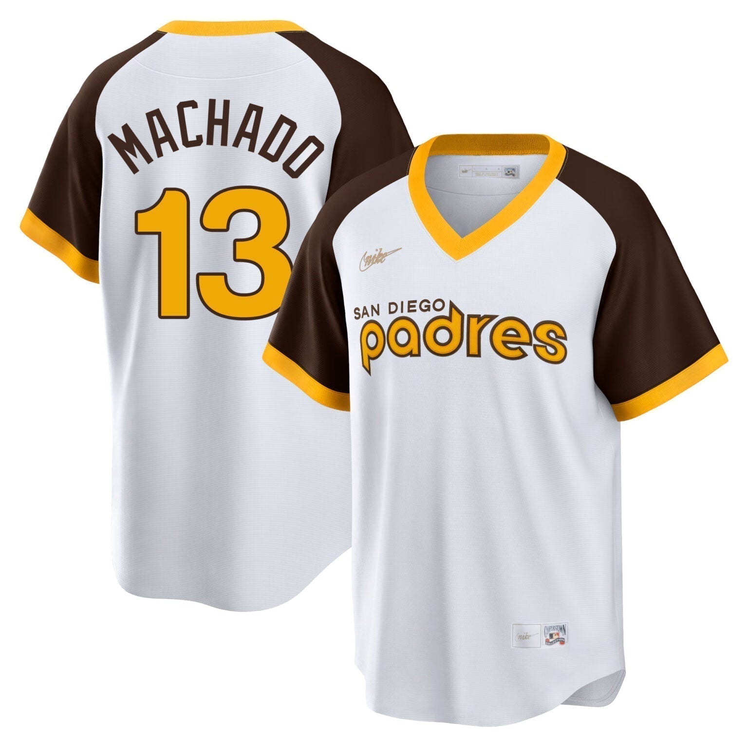 Manny Machado San Diego Padres Cooperstown Limited Jersey White baseball jersey product view 1