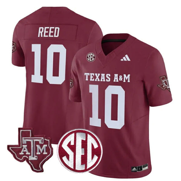 Marcel Reed Texas A&M Aggies Football Home Jersey Maroon football jersey product view 1