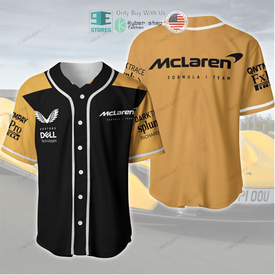 BEST MCLaren Formula 1 Team black Baseball Jersey Unisex T-shirt, Sweatshirt, Hoodie, Long Sleeve Tee - T-Shirt, Sweatshirt, Hoodie