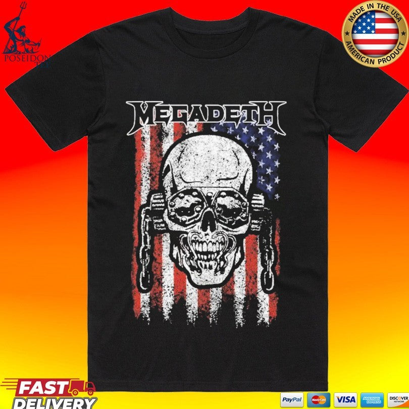 Megadeth Vic Flag T-shirt Unisex T-shirt, Sweatshirt, Hoodie, Long Sleeve Tee - T-Shirt, Sweatshirt, Hoodie