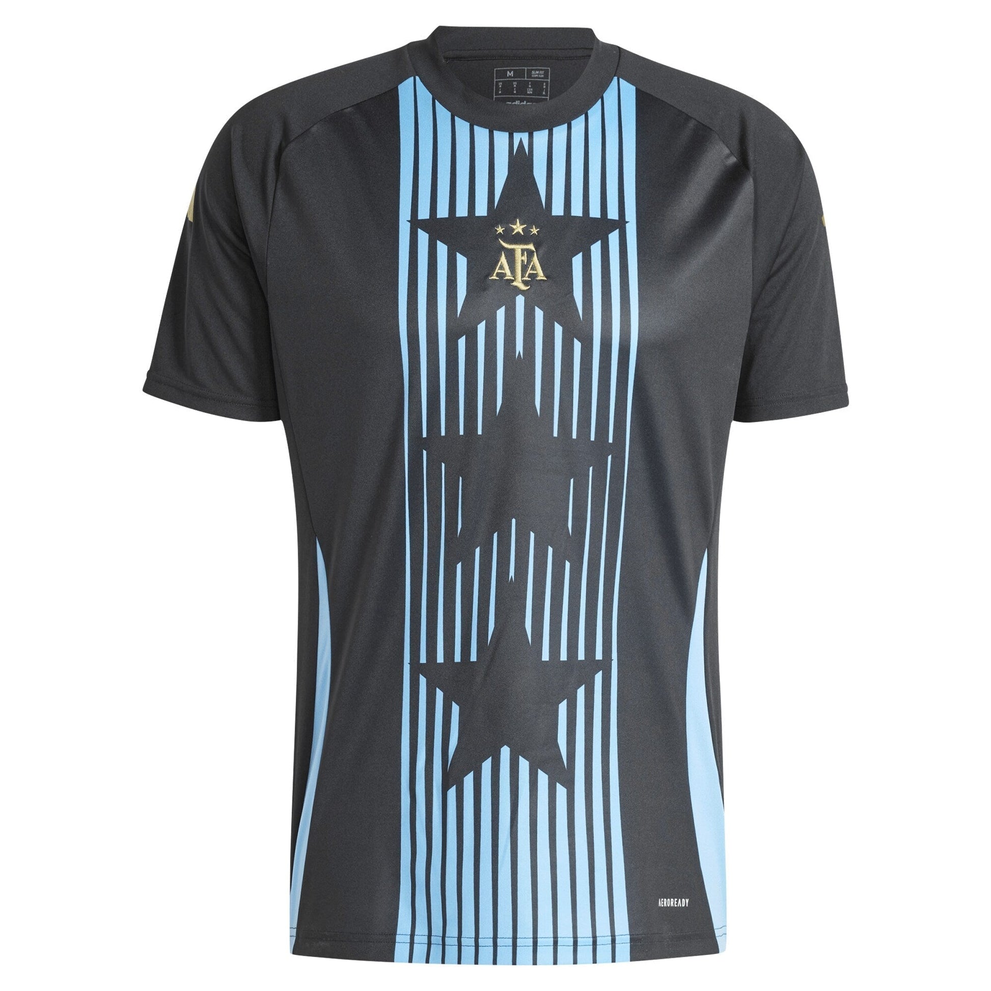 Argentina National Team 2024 Pre-Match Top - Black sports jersey product view 3