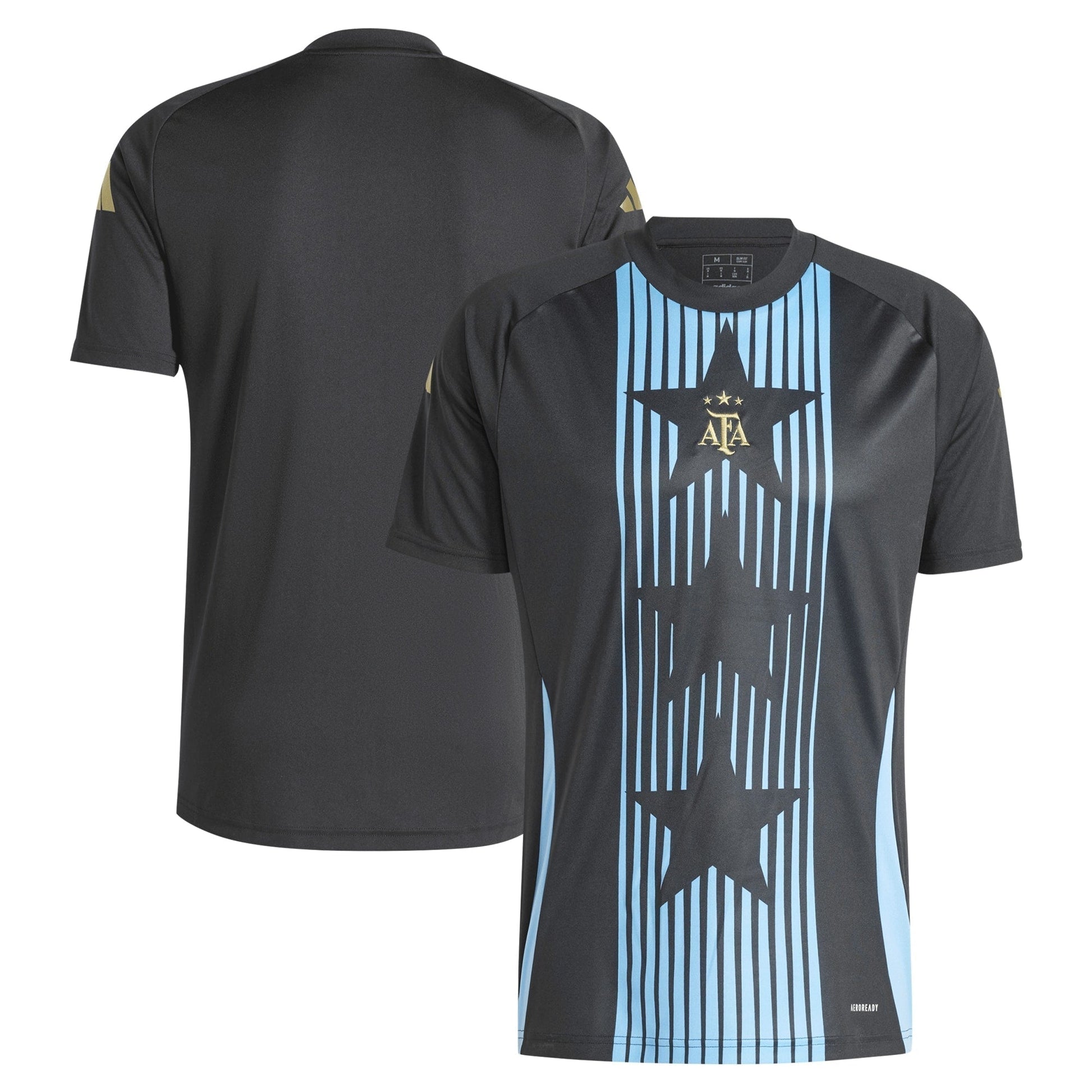 Argentina National Team 2024 Pre-Match Top - Black sports jersey product view 1