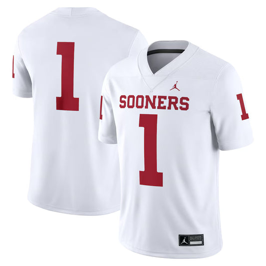 #1 Oklahoma Sooners Game Jersey - White sports jersey product view 1